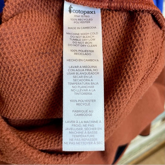 New Cotopaxi Abrazo Half-Zip Blue Fleece Pullover Jacket Men's Size S NWT - Picture 8 of 8